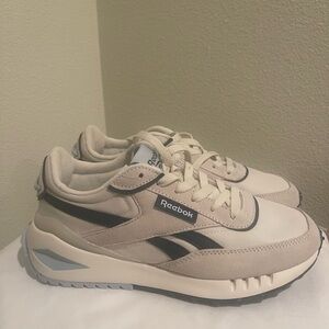 Reebok Beige and Blue Sneakers